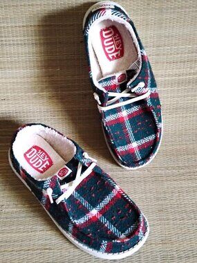 Hey Dude Wendy Confetti Plaid Cozy Shoe for Women